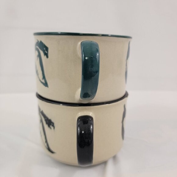 Stackable Soup Mugs - Stoneware Vegetable Soup Stew Chili 16 Oz Mugs – Set of 2 - Picture 3 of 16